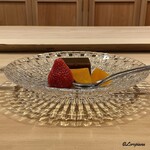 御料理 寺沢 - オレンヂの紅まどんな､イチゴの幸の香､水羊羹