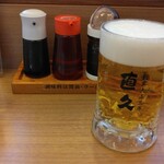 Mendokoro Naokyuu - 生ビール580円（税込）