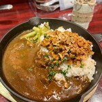 冒険香る牛すじカレーの店 Roman Kitchen - 牛スジとキーマの合がけ