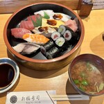 お福寿司 - 寿司大盛（1100円）