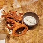 Squid frites with aioli sauce