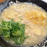 Hanamaru Udon - 生姜玉子あんかけアップだけどぉ～家内がぁ天かす投入してぇだけどぉ！