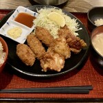 Kassai Chuubouzen - カキフライ&鶏の唐揚げ定食　1,100円(税込)