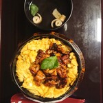 うなぎ 乃助 - うな玉丼(ご飯大盛り)と、お吸い物