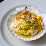 Scallop with egg