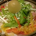 くいもの屋 わん - シャキシャキ野菜たっぷりの豆乳鍋(780円)