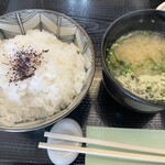 一つ木竹林草 - ご飯と味噌汁