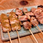 Yakitori Banku - ささみ(柚子胡椒)、若鶏ねぎ間、スタミナバンク