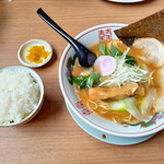 ラーメン冨貴 - 岩津ねぎラーメン　950円　+ライス(小)160円