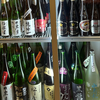 宮城県の日本酒をはじめ、お肉と相性の良いお飲み物も充実