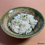 御料理 寺沢 - ずわいがにと菜花の炊込みごはん