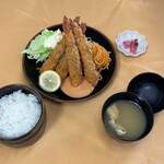 レストラン八白 - エビフライ定食