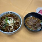 レストラン八白 - 肉丼とそばセット