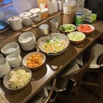 き乃川 - セルフのサラダとお漬物