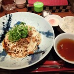 麻SHIBIRE - 汁なし担担麺(¥950)+SHIBIRE麺SET(¥150)