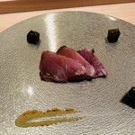 Sushi Uesaki - やいと鰹と生海苔醤油ゼリー