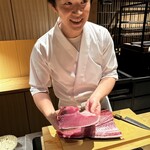 日本料理FUJI - ドヤ顔の藤岡大将(≧∀≦)