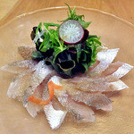 天ぷら処 こさか - 小鯛お造りサラダ仕立（２０１４年１月）