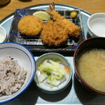 Katsutoshi - （2023/12月）かにコロとヒレかつ＆天然海老フライ（小）定食