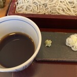 手打そば風來蕎 - 天せいろのつゆと薬味