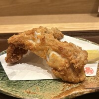 くずし 之助 - 天然虎河豚カマ唐揚げ