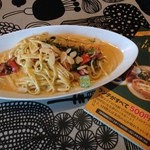 Baru Bouda - 【ランチパスポート】今回出たパスタ。味は・・・全体的に塩辛く、何の味かわからなかった・・ X(