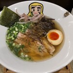 Ooshige Shokudou - サイフォンラーメン 1100円 薬味入れてます