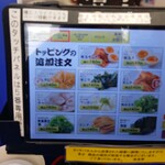 来来亭 - トッピングの追加注文 ※かなりのピンボケ…。すみません。 (2024.02.15)