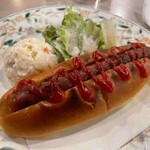 マヅラ喫茶店 - ホットドッグ(カレー味キャベツ)