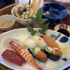 Yagura Zushi - 寿司８貫、天ぷら盛り合わせ、お吸い物