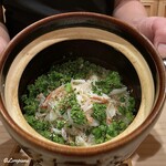 御料理 寺沢 - ずわいがにと菜花の炊込みごはん