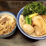 錦糸町中華そば さん式 - 料理写真:牛丼 & 特製 全部のせ烏賊背脂煮干中華そば