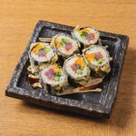 Kimbap-style Tosa rolled tempura