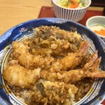 Sobaya Ikenoya - タレ多めの天丼　次回はタレ少なめにしよ