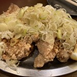 田辺養鶏園 - 唐揚げネギ山盛り