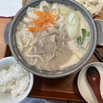 菜々家 - 糀豆乳鍋定食〜豆板醤を添えて〜／837円（税込920円）