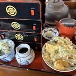 蕎麦處家福 - 家福名物もりそばと天ぷら盛り合わせ