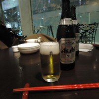 過門香 點 有楽町イトシア店 - 瓶ビールはスーパードライだけらしい。