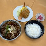 レストラン八白 - フライ盛り合わせそばセット