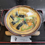 高砂 - カレー煮込うどん（玉子入り＋揚げ茄子）