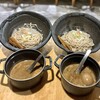 北野坂 奥 - 左つけ麺、右味玉もつつけ麺