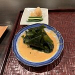 郷土料理 嗣味 - ワカメのしゃぶしゃぶ　あん肝タレで