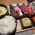 肉匠みちば - 上ハラミ・上カルビmix定食