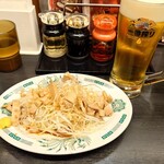 日高屋 - 2023年12月　ネギチャーシュー+生ビール　350+340円