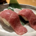 Akebono Shokudou - 肉寿司一貫　350円×２