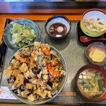 Sushi Kappou Iijima - 海老とやさいのかき揚げ丼　