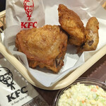 ケンタッキー フライドチキン - 料理写真:オリジナルチキン2ピース+ポテト+ドリンクのセット&コールスローが私の定番♪