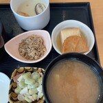 Washokugohachi - 小鉢類(茶碗蒸し＆タラコ春雨＆おでん＆そら豆天麩羅)