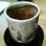 玉笑 - 温そば茶。