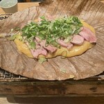 三山 - 合鴨の朴葉味噌焼き